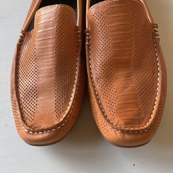 Zanzara Perforated Men’s Leather Slip-On Riding Loafer Size 8.5 main image 8